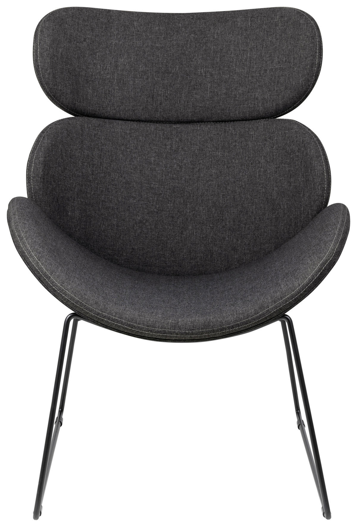 KŘESLO, textil, tmavě šedá - černá/tmavě šedá, Trend, kov/textil (69/90,5/78,5cm) - MID.YOU