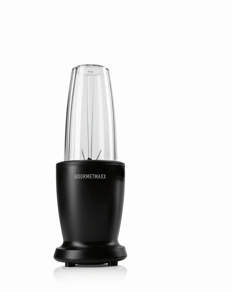 SMOOTHIE MAKER GOURMETmaxx  - Transparent/Schwarz, Basics, Kunststoff/Metall (11,5/11,5/31,8cm) - GOURMETMAXX
