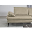 ECKSOFA in Echtleder Naturfarben  - Schwarz/Naturfarben, Design, Leder/Metall (325/157cm) - Dieter Knoll