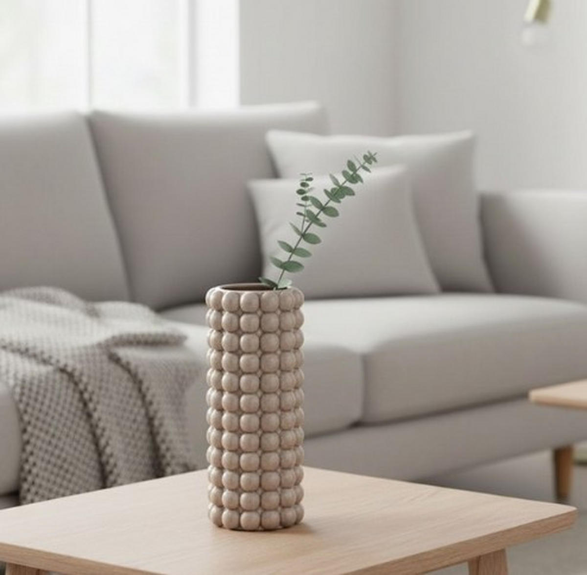 VAS  - beige, Basics, keramik (25/11cm) - Ambia Home