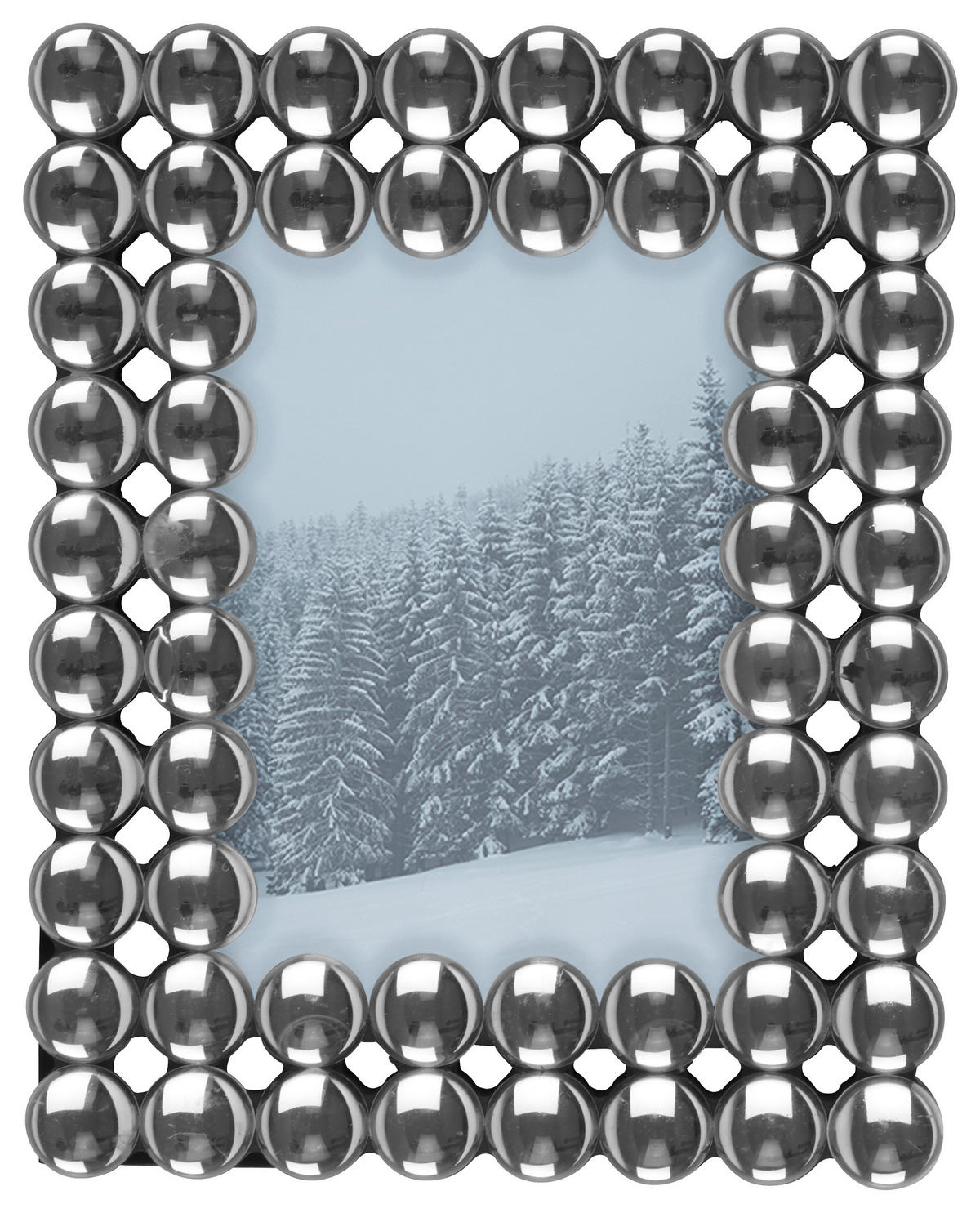 Ramă Pentru Poze  - argintiu/străveziu, Basics, sticlă/material pe bază de lemn (16/20/2cm) - Ambia Home