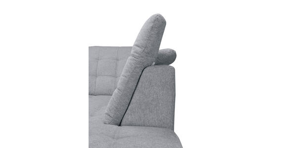 ECKSOFA Hellgrau Chenille  - Chromfarben/Hellgrau, KONVENTIONELL, Kunststoff/Textil (260/205cm) - Carryhome