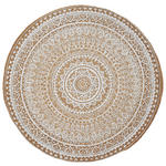 JUTETEPPICH 120 cm Agra White Naturfarben, Weiß  - Naturfarben/Weiß, Natur, Textil (120cm) - Linea Natura