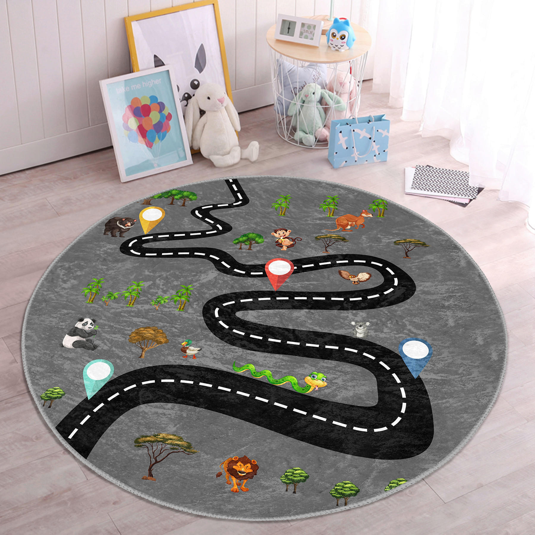 XXXLutz Kinderteppich Mehrfarbig 150x150 cm