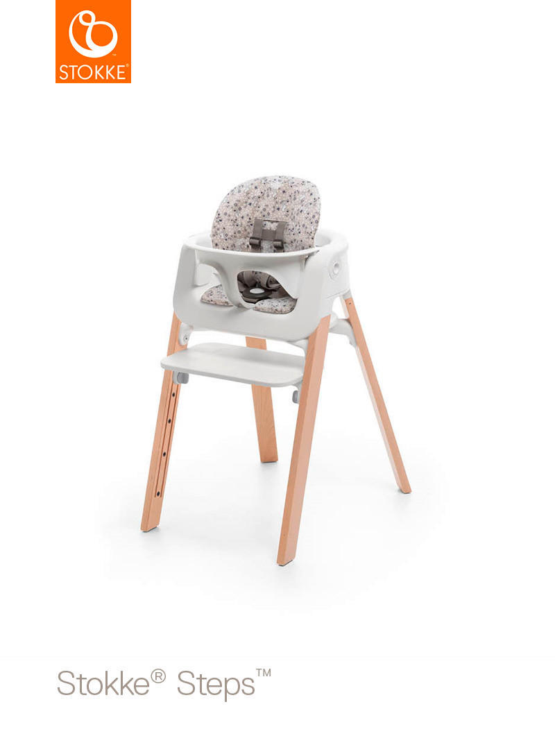 HOCHSTUHLEINLAGE Steps Sitzkissen  - Beige/Schwarz, Basics, Textil (18/28/5cm) - Stokke