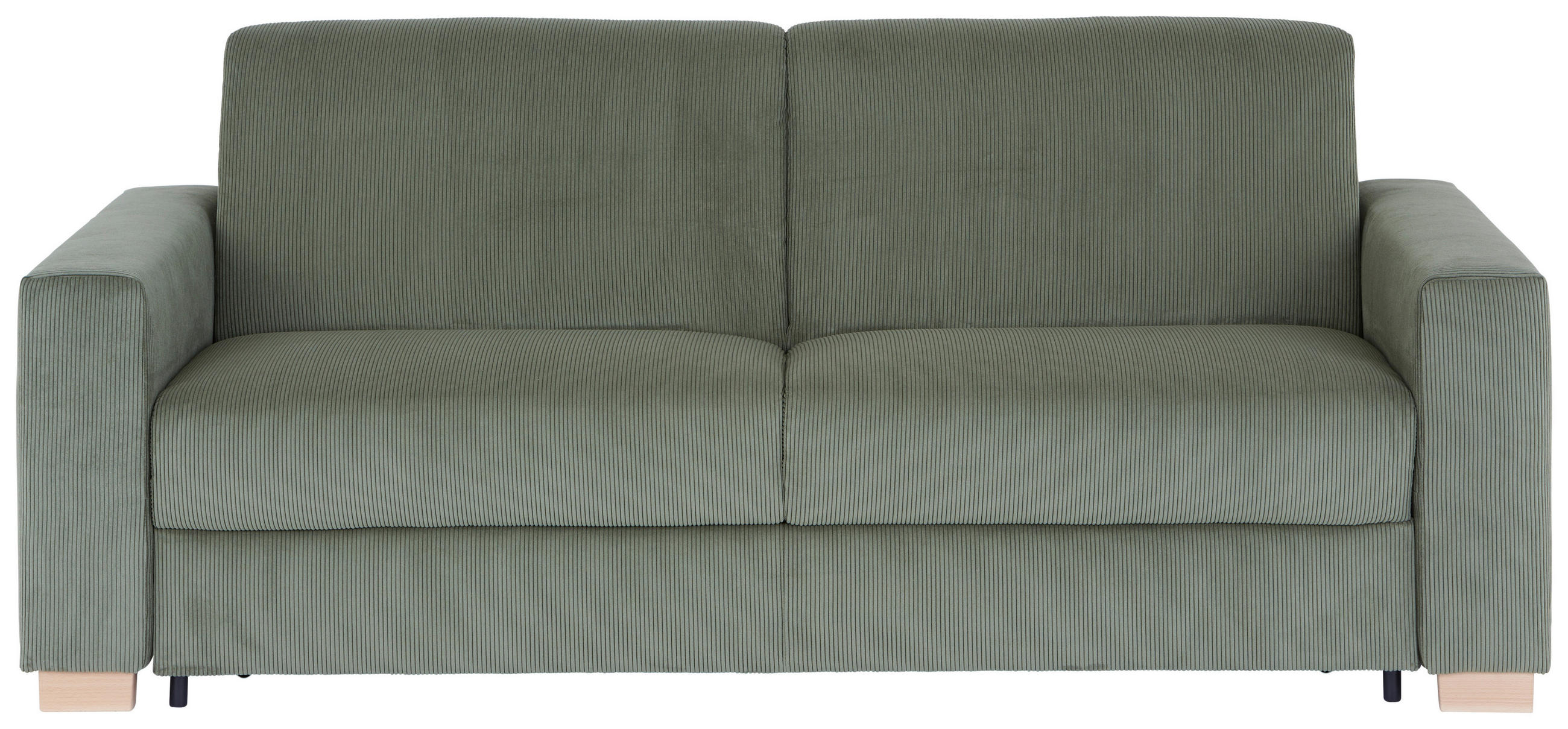 SCHLAFSOFA Grün  - Schwarz/Naturfarben, MODERN, Holz (198/84/96cm) - Livetastic