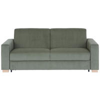 SCHLAFSOFA Grün  - Schwarz/Naturfarben, MODERN, Holz (198/84/96cm) - Livetastic