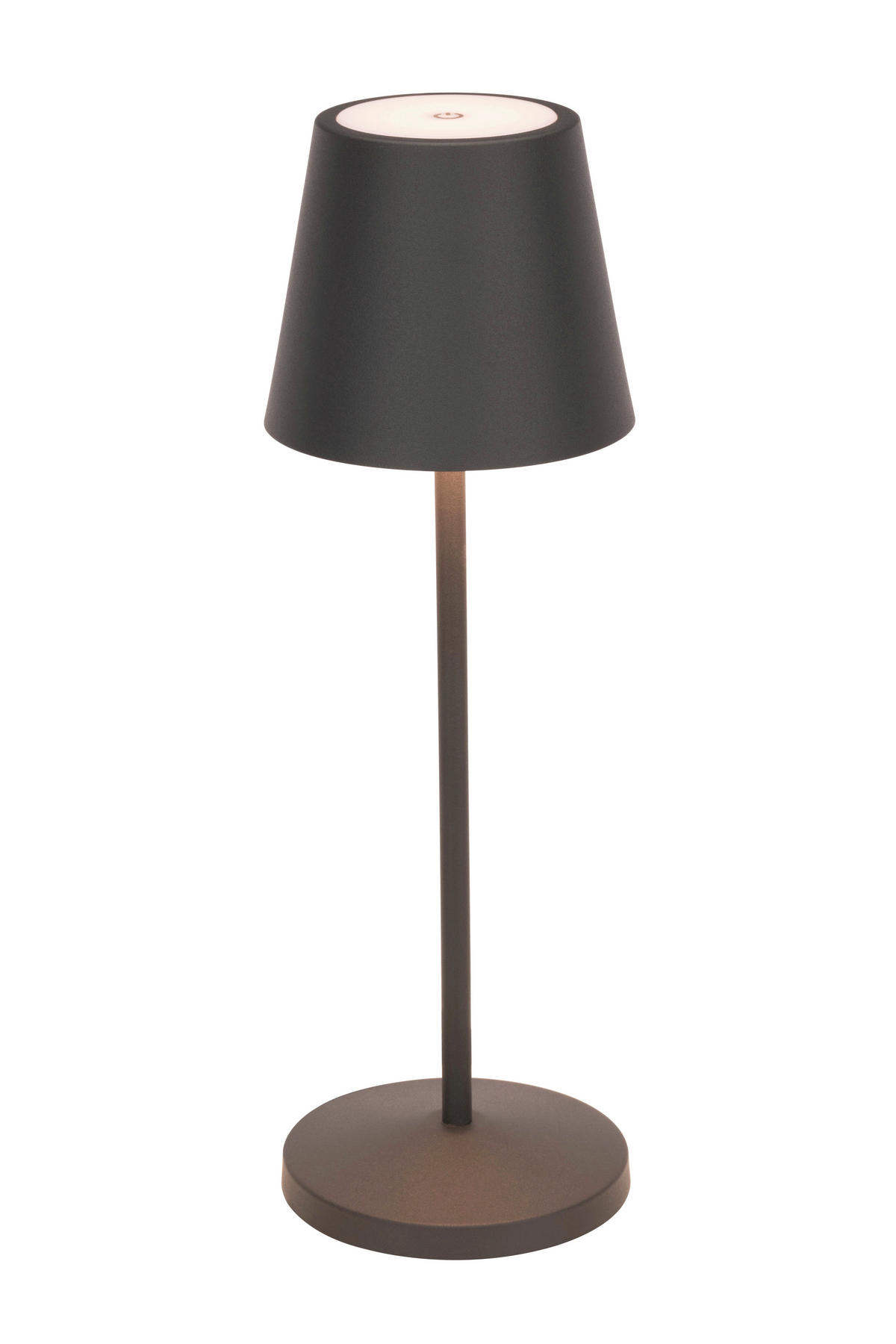STOLNÍ LAMPA NA BATERIE 11/35 cm - šedá, Konvenční, kov (11/35cm) - Novel