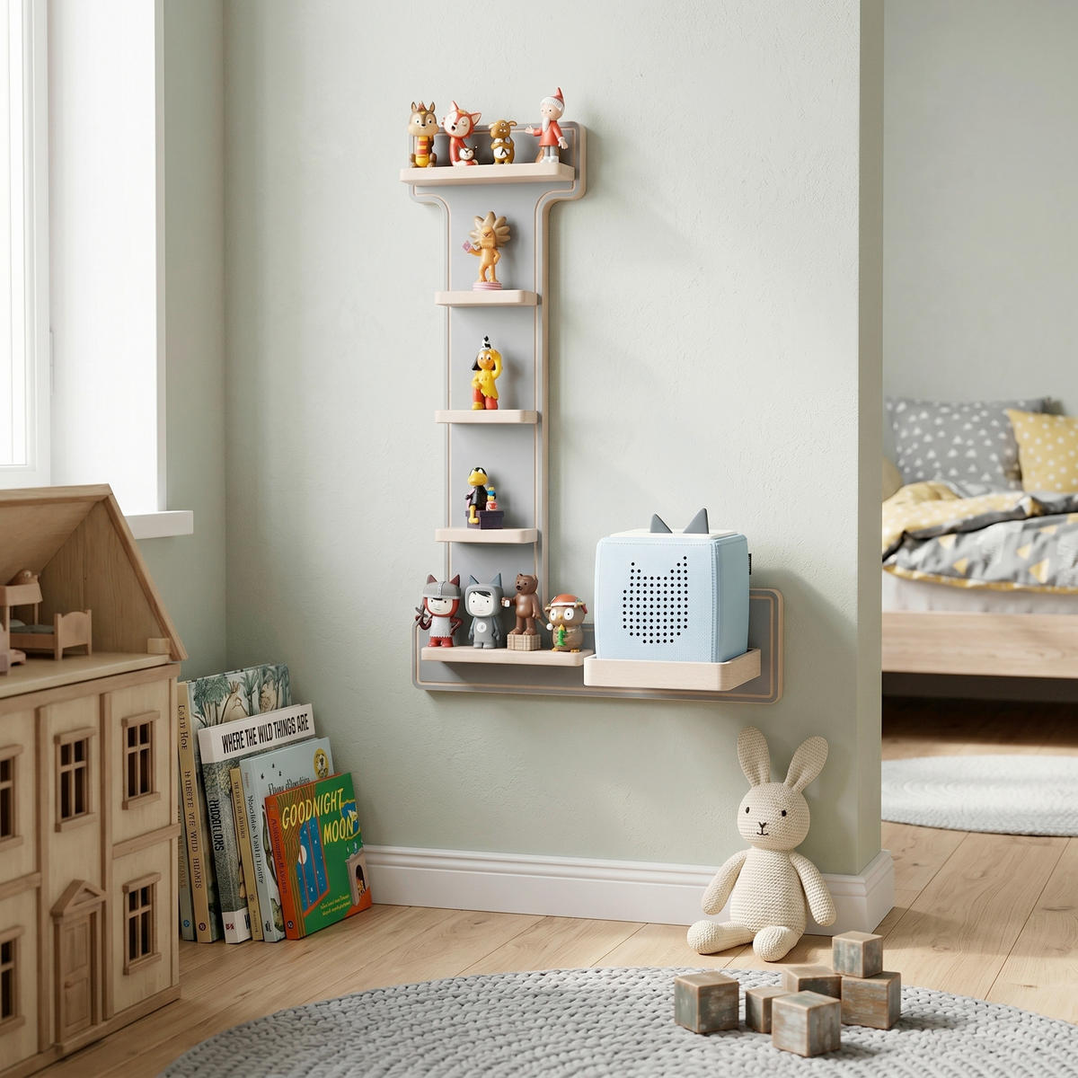 KINDERREGAL  - Grau, Modern, Holzwerkstoff (38/54/19cm) - Livetastic