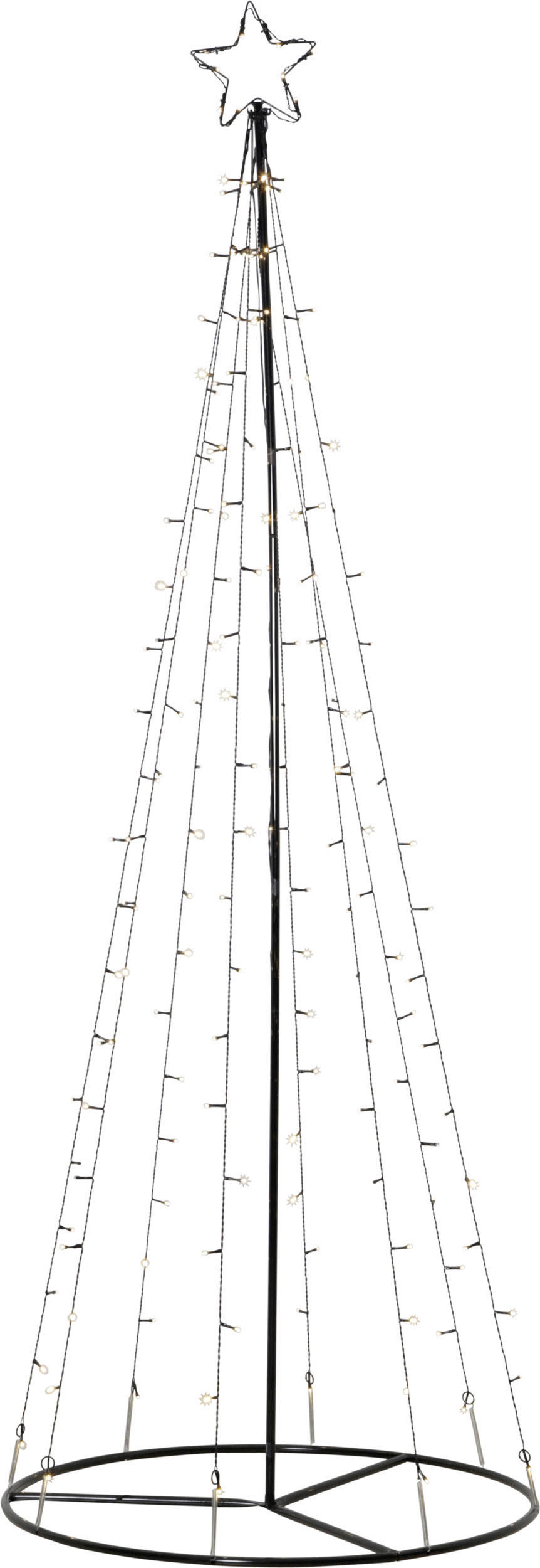 LICHTERKETTE  - Schwarz, Basics, Metall (75/210cm) - Eglo