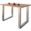 SCHREIBTISCH  in Silberfarben, Sonoma Eiche  - Silberfarben/Sonoma Eiche, Design, Holzwerkstoff/Metall (140/76/50cm) - MID.YOU