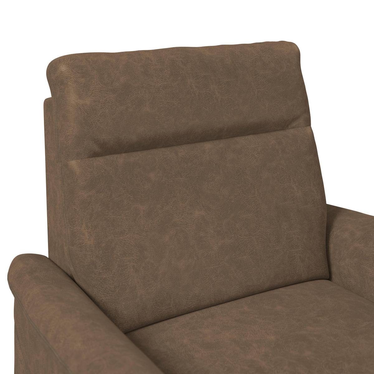SESSEL Mikrofaser Braun  - Schwarz/Braun, Konventionell, Kunststoff/Textil (104/98/91cm) - Elegando