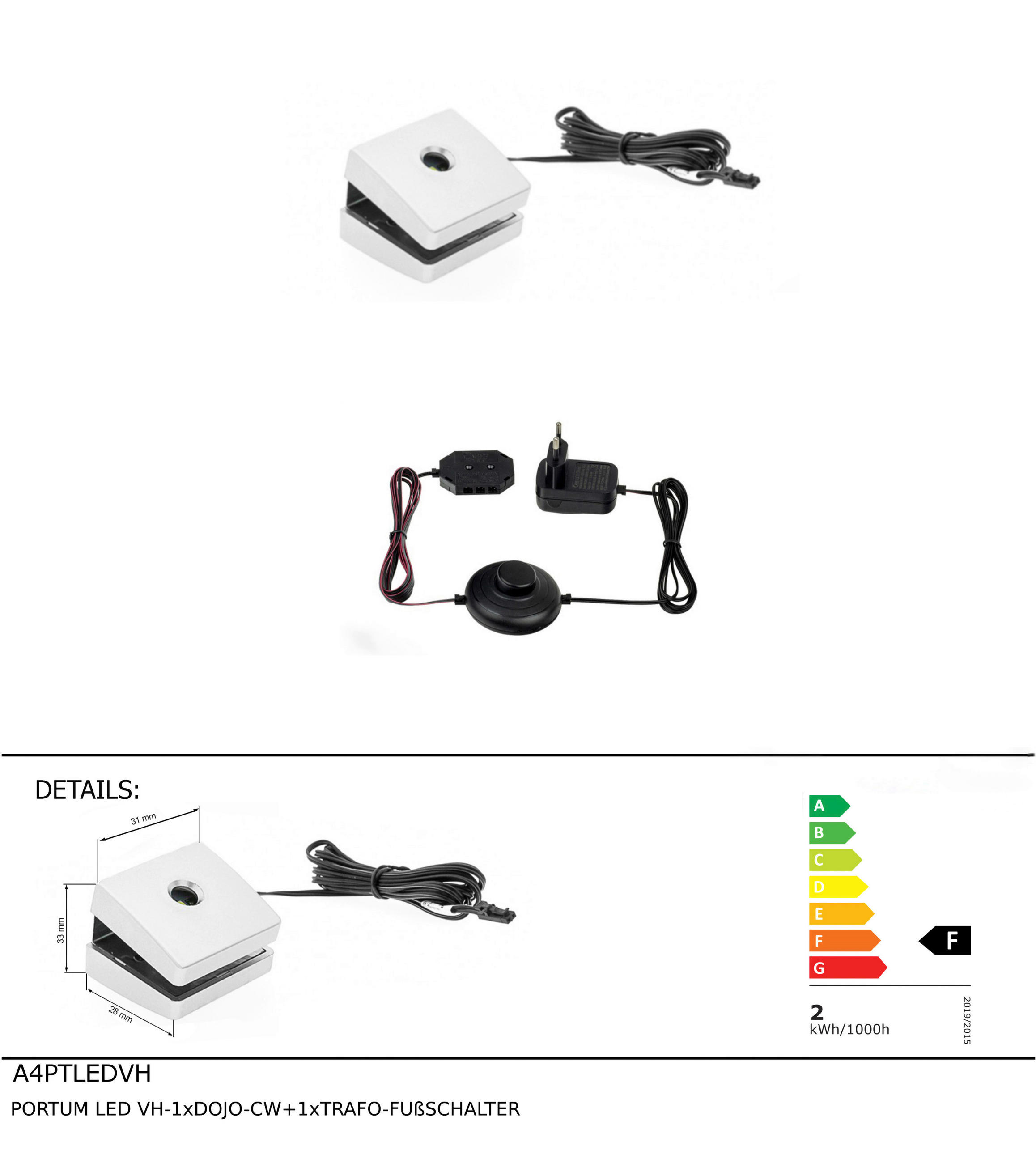 LED-KLEMMLEUCHTE   - Silberfarben, KONVENTIONELL, Kunststoff - Carryhome