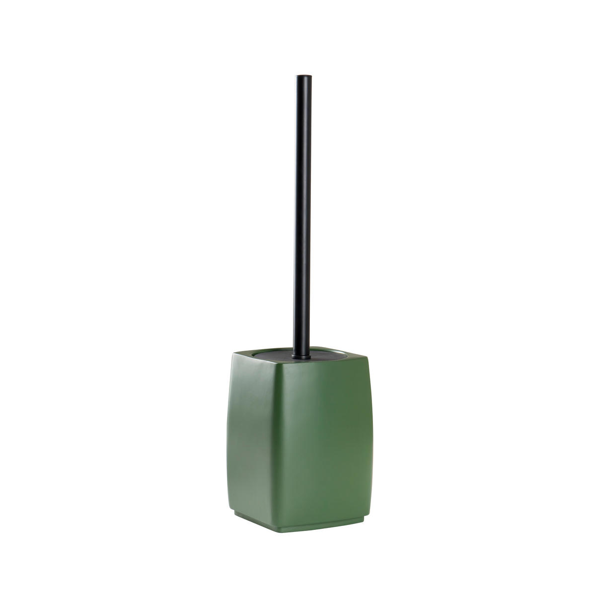 WC-BÜRSTENGARNITUR in Metall  Kunststoff   - Dunkelgrün/Schwarz, Basics, Kunststoff/Metall (10,5/15,5/10cm) - Sadena