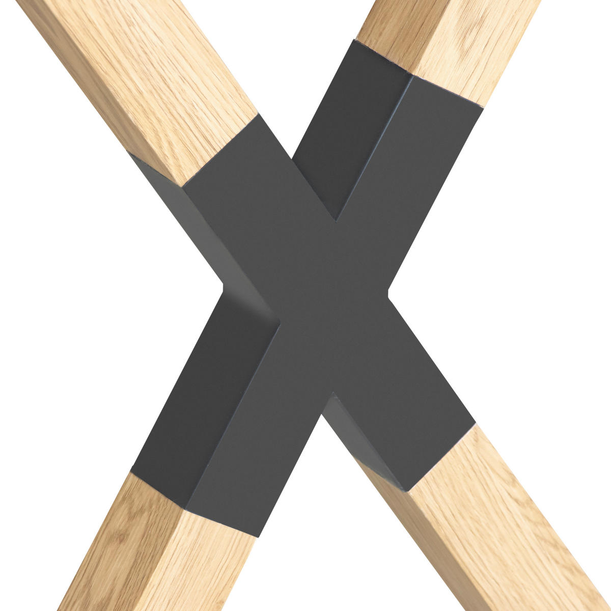 ECKSCHREIBTISCH  in Schwarz, Eichefarben  - Eichefarben/Schwarz, MODERN, Holzwerkstoff/Metall (150/75/120cm) - MID.YOU