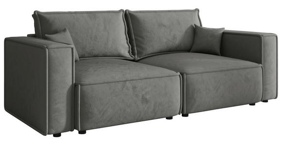SOFA Webstoff Grau  - Schwarz/Grau, MODERN, Kunststoff/Textil (250/68/104cm) - Xora