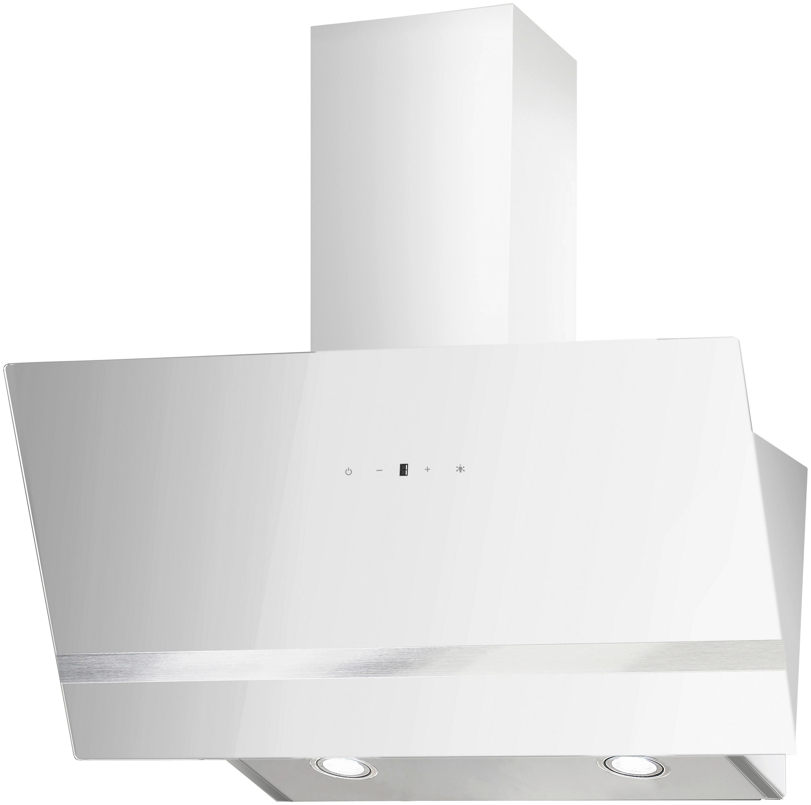 FLÄKTKÅPA CH24080WM  - vit, Trend, metall/glas (79,5/74,2-109,2/38,5cm) - Respekta