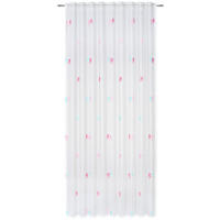 DĚTSKÝ ZÁVĚS, průhledné, 145/245 cm - pink/tyrkysová, Basics, textil (145/245cm) - Ben'n'jen