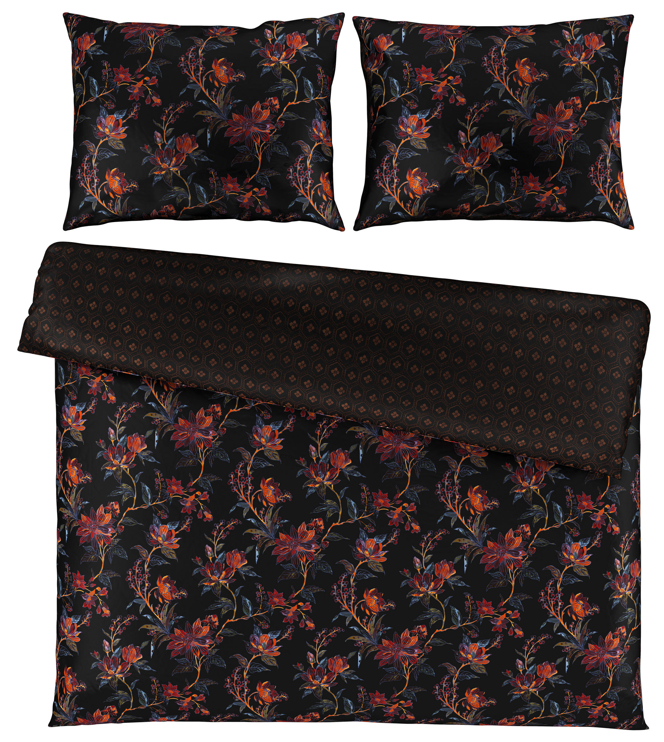 OBOUSTRANNÉ POVLEČENÍ, satén, černá, 140/200 cm - černá, Konvenční, textil (140/200cm) - Esposa