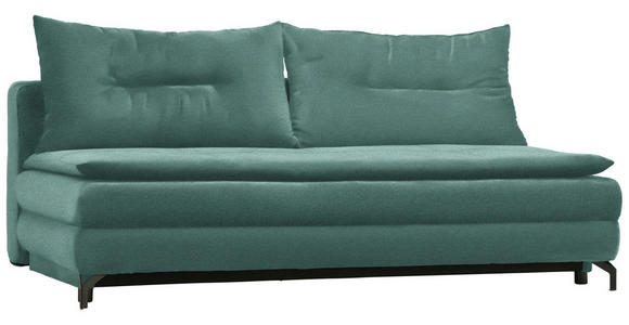 SCHLAFSOFA in Flachgewebe Grün - Schwarz/Grün, MODERN, Textil/Metall (208/73/92/102cm) - Novel