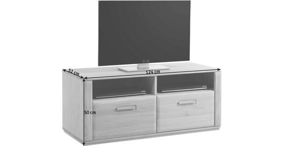 TV-ELEMENT 124/50/51 cm  - Edelstahlfarben/Buchefarben, KONVENTIONELL, Holz/Holzwerkstoff (124/50/51cm) - Novel