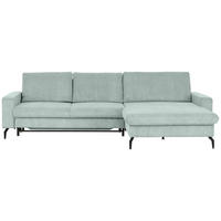 ECKSOFA in Cord Grau  - Schwarz/Grau, Design, Textil/Metall (302/180cm) - Venda