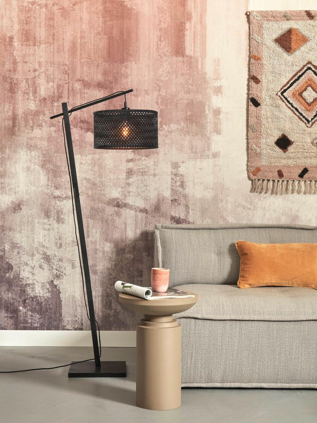 GOLVLAMPA GOOD&MOJO  58/32/150 cm    - svart, Trend (58/32/150cm) - Good & Mojo