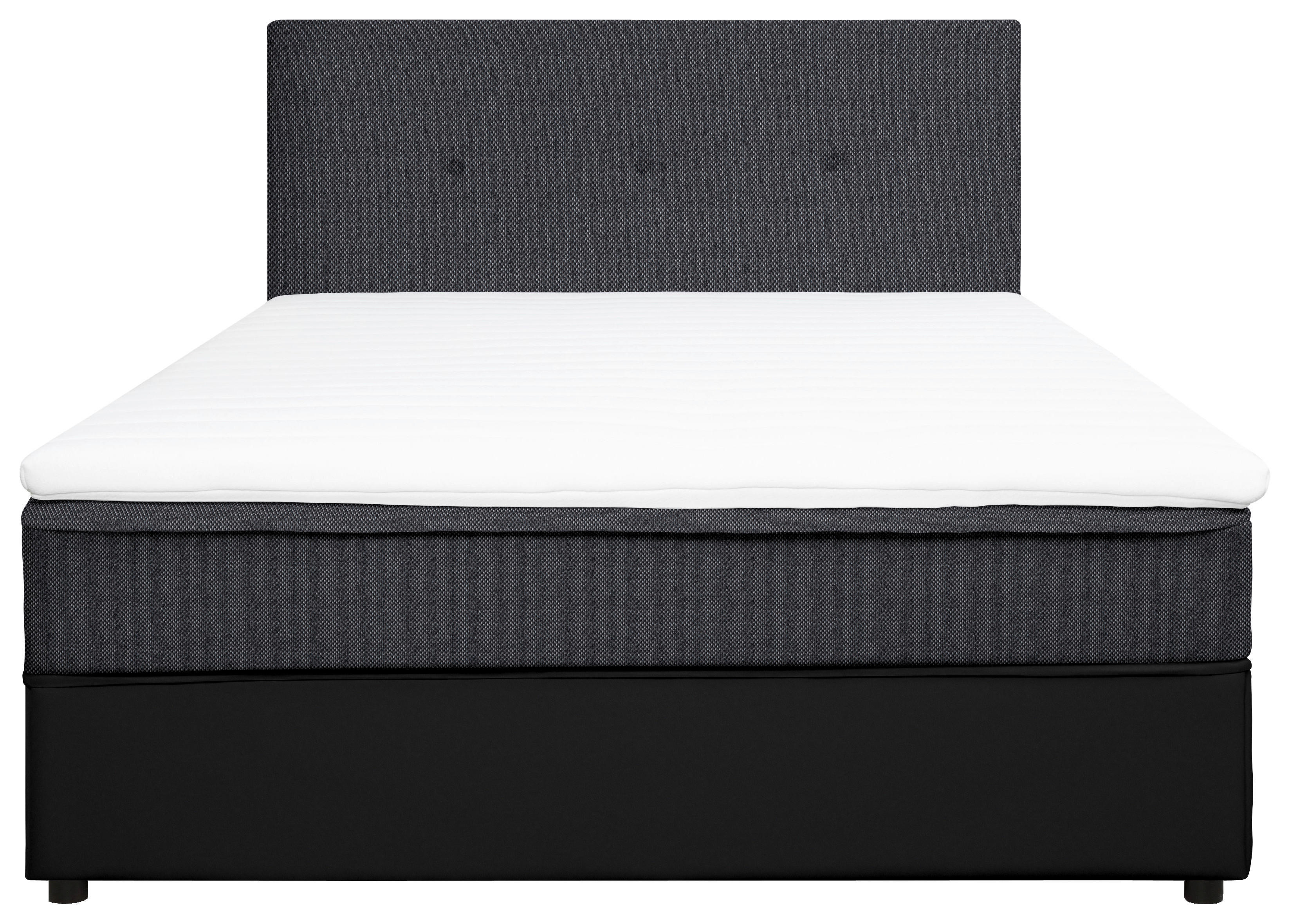 BOXBETT 120/200 cm  in Anthrazit, Schwarz  - Anthrazit/Schwarz, KONVENTIONELL, Holz/Textil (120/200cm) - Carryhome