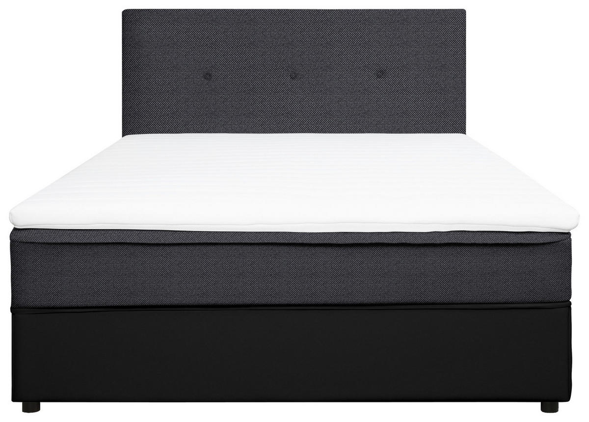BOXBETT 140/200 cm  in Anthrazit, Schwarz  - Anthrazit/Schwarz, KONVENTIONELL, Holz/Textil (140/200cm) - Boxxx