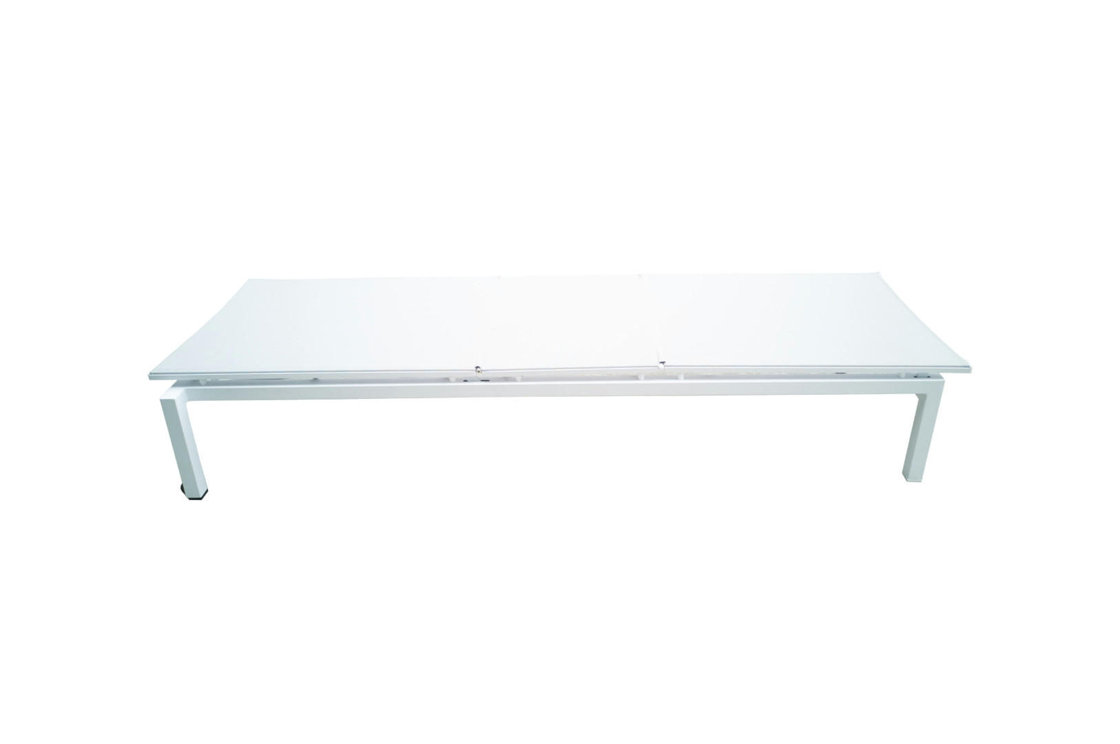 LEŽALNIK aluminij prašno lakirano siva, bela  - siva/bela, Moderno, kovina/tekstil (205/81,5-34,5/72,5cm) - Amatio