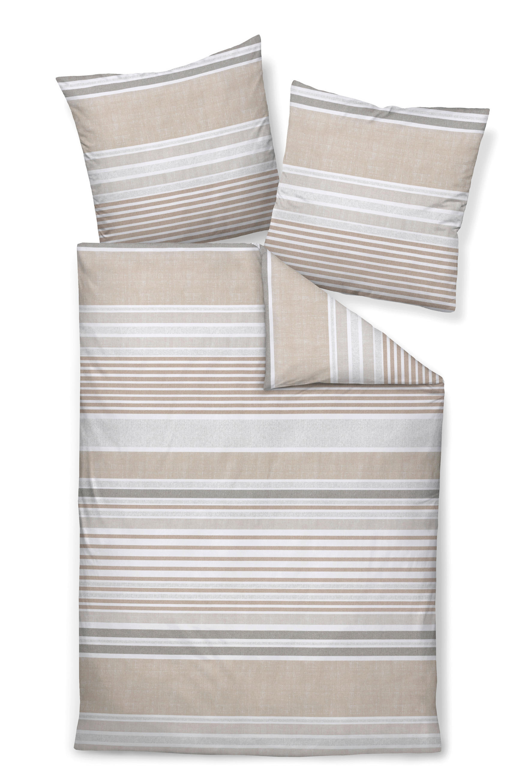 BETTWÄSCHE Biber 135/200 cm  - Hellbraun, Design, Textil (135/200cm) - Janine