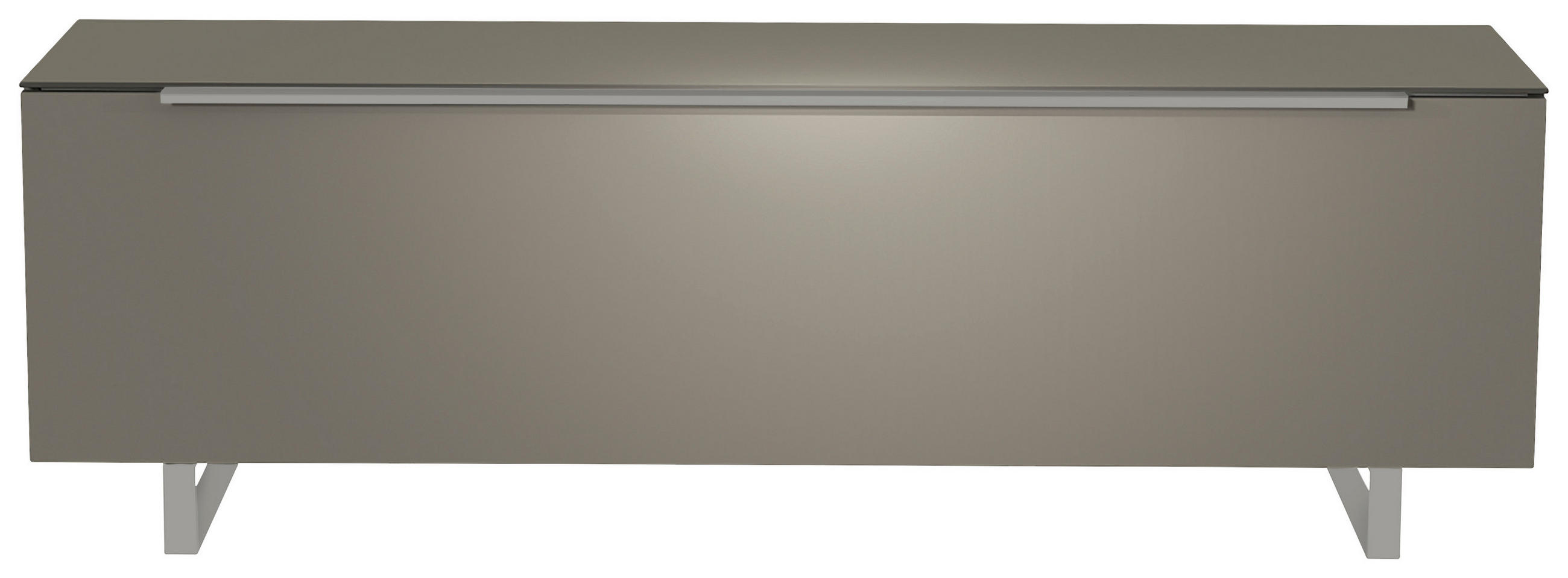 LOWBOARD  in 160/51/45 cm  - Alufarben/Grau, Design, Glas/Holzwerkstoff (160/51/45cm) - Moderano