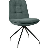 STUHL  Stoffauswahl, Sitzfläche 360° drehbar, Gestellauswahl Cord  Grün  - Schwarz/Grün, Design, Textil/Metall (49/90/68cm) - Johann Jakob