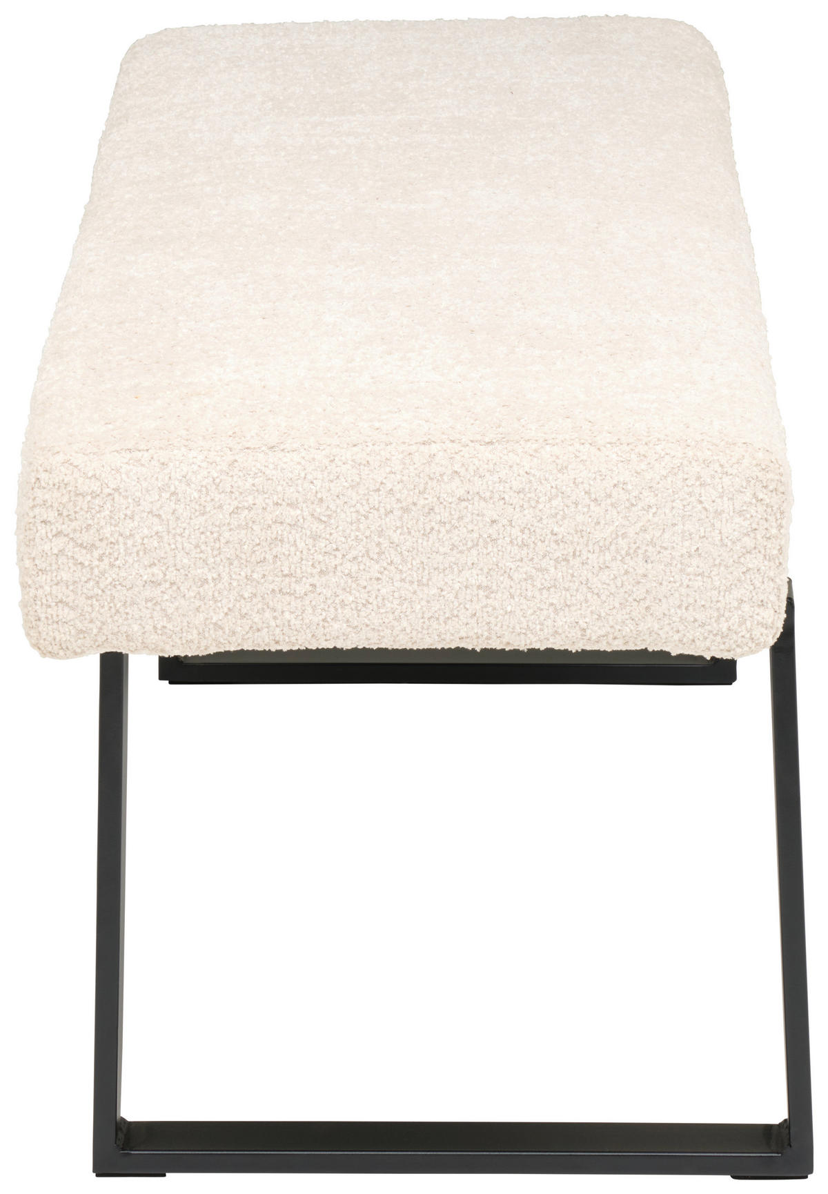 SITZBANK in Metall, Textil Beige  - Beige/Schwarz, KONVENTIONELL, Textil/Metall (140/49/47cm) - MID.YOU