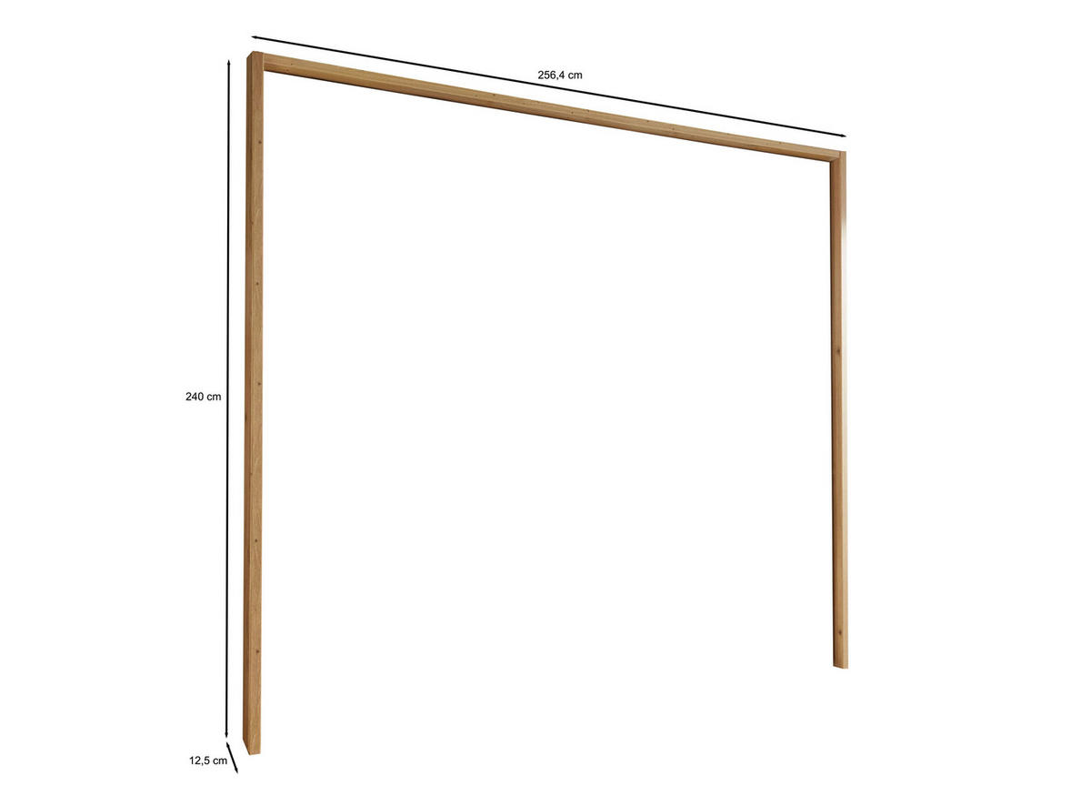 PASSEPARTOUTRAHMEN 256/240/12 cm Eiche Bianco  - Eiche Bianco, Design, Holzwerkstoff (256/240/12cm) - Novel