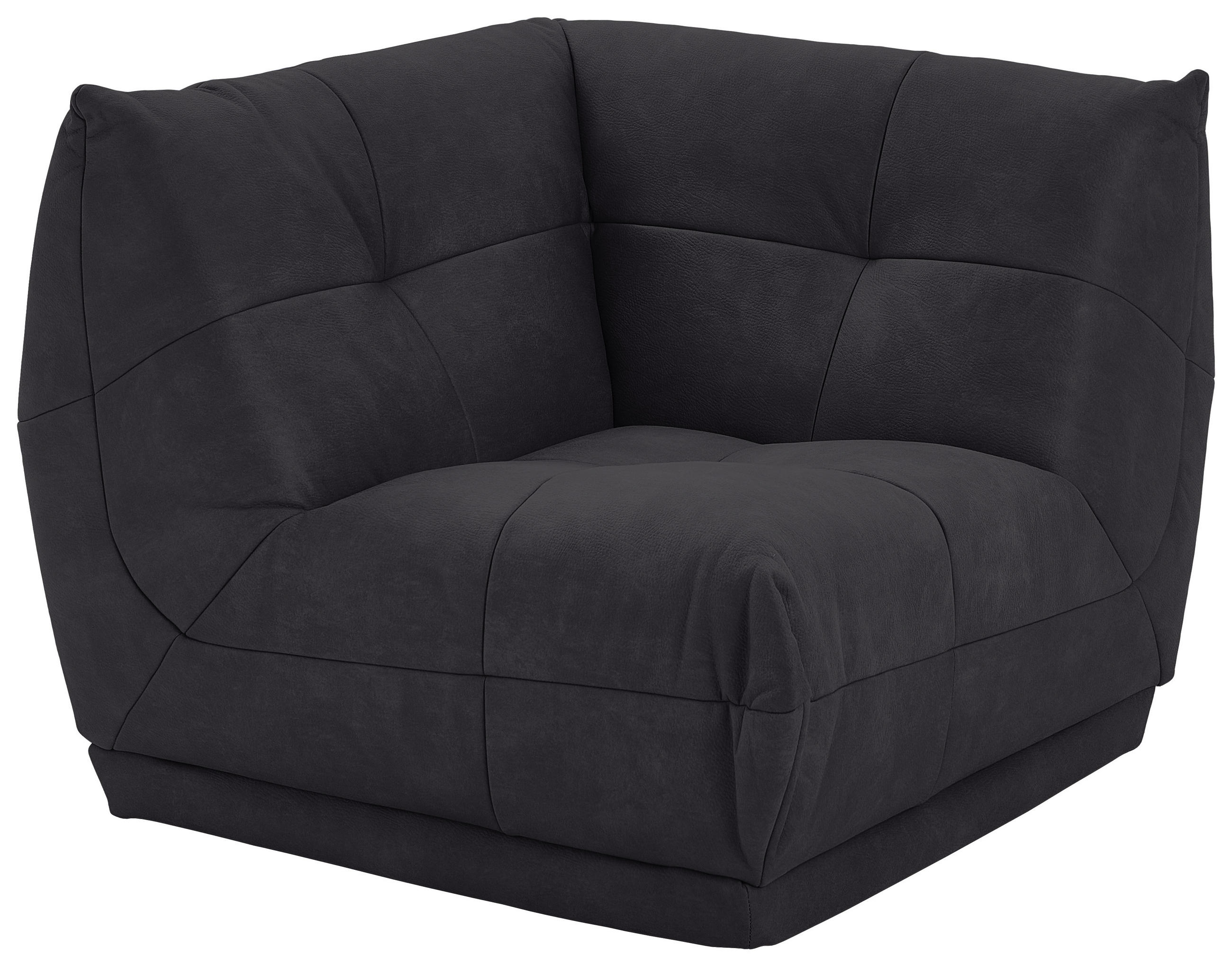 SOFAELEMENT Lederlook Schwarz  - Schwarz, Trend, Textil (105/80/105cm) - Livetastic