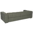 BIGSOFA in Flachgewebe, Leinenoptik Olivgrün  - Schwarz/Olivgrün, Design, Textil/Metall (262/66/113cm) - Emilio Belluti
