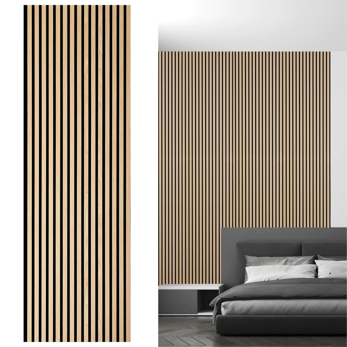 AKUSTIČNI PANEL  Eiche natur XL    56/244/1,8 cm       - barve hrasta, Konvencionalno, les (56/244/1,8cm) - Novel