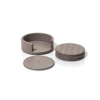 GLASUNTERSETZERSET   - Weiss/Grau, Design, Kunststoff (11,5/4,5/11,5cm) - Joop!