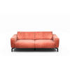 2,5-SITZER in Samt Rosa  - Schwarz/Rosa, Design, Textil/Metall (220/86/86-94cm) - SENSOO