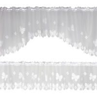 KURZGARDINENSET   160/90 cm   - Weiß, KONVENTIONELL, Textil (160/90cm)