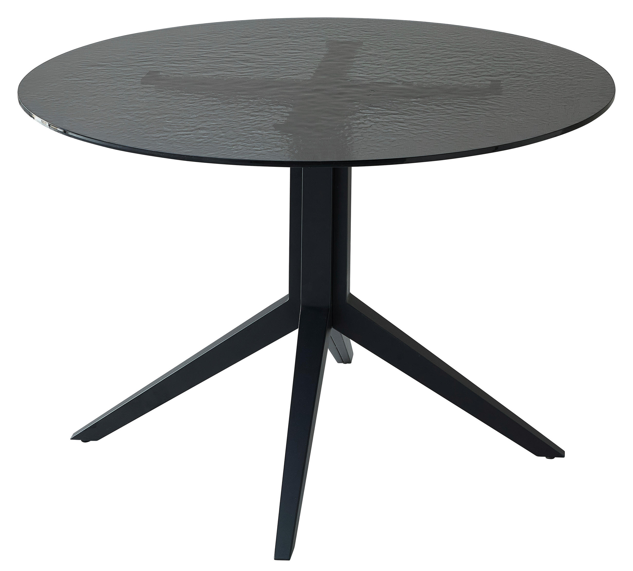ESSTISCH 120/120/76 cm  Metall, Glas rund Schwarz  - Schwarz, MODERN, Glas/Metall (120/120/76cm) - Boxxx