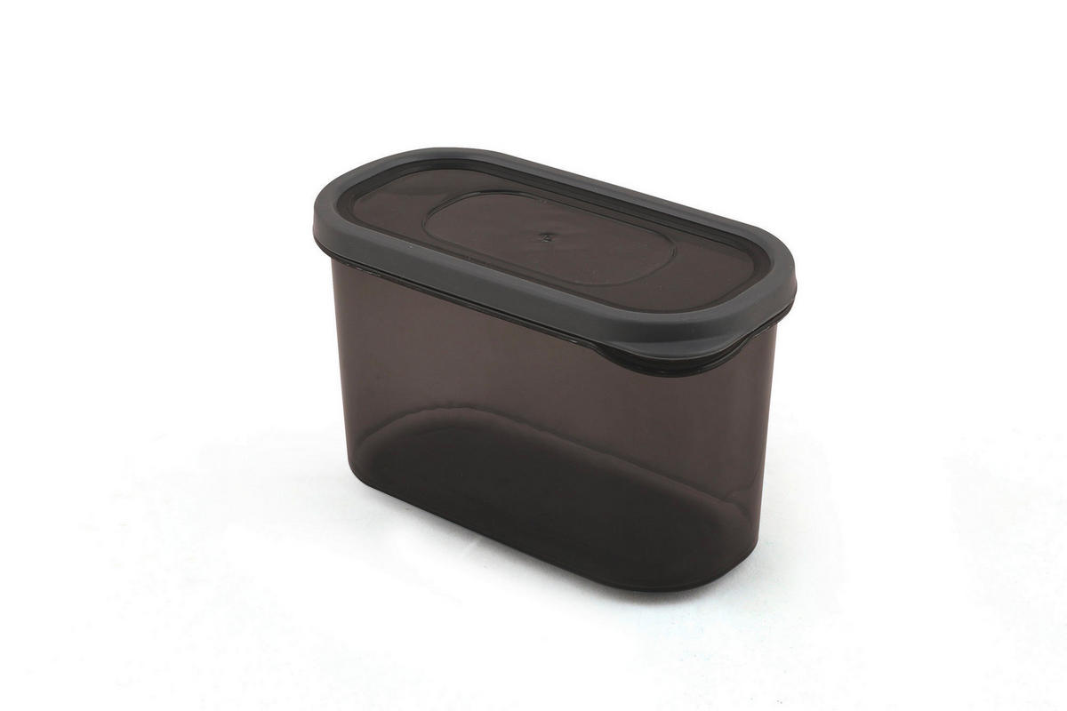 VORRATSDOSENSET 12-teilig  - Klar/Anthrazit, Basics, Kunststoff (8/16/11cm) - P & B