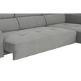 ECKSOFA Hellgrau Feincord  - Hellgrau/Schwarz, Design, Textil/Metall (205/280cm) - Xora