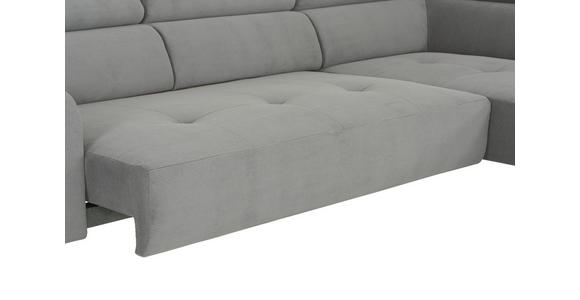 ECKSOFA Hellgrau Feincord - Hellgrau/Schwarz, Design, Textil/Metall (205/280cm) - Xora