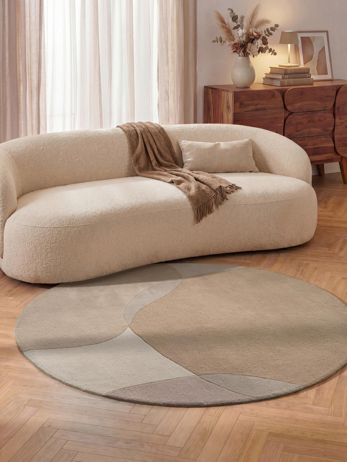 WOLLTEPPICH 200 cm Kollektion 1876 Ovia Creme, Beige rund  - Beige/Creme, Basics, Textil (200cm) - Villeroy & Boch