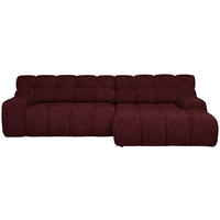 ECKSOFA in Webstoff Bordeaux  - Bordeaux/Schwarz, Modern, Kunststoff/Textil (297/180cm) - Welnova