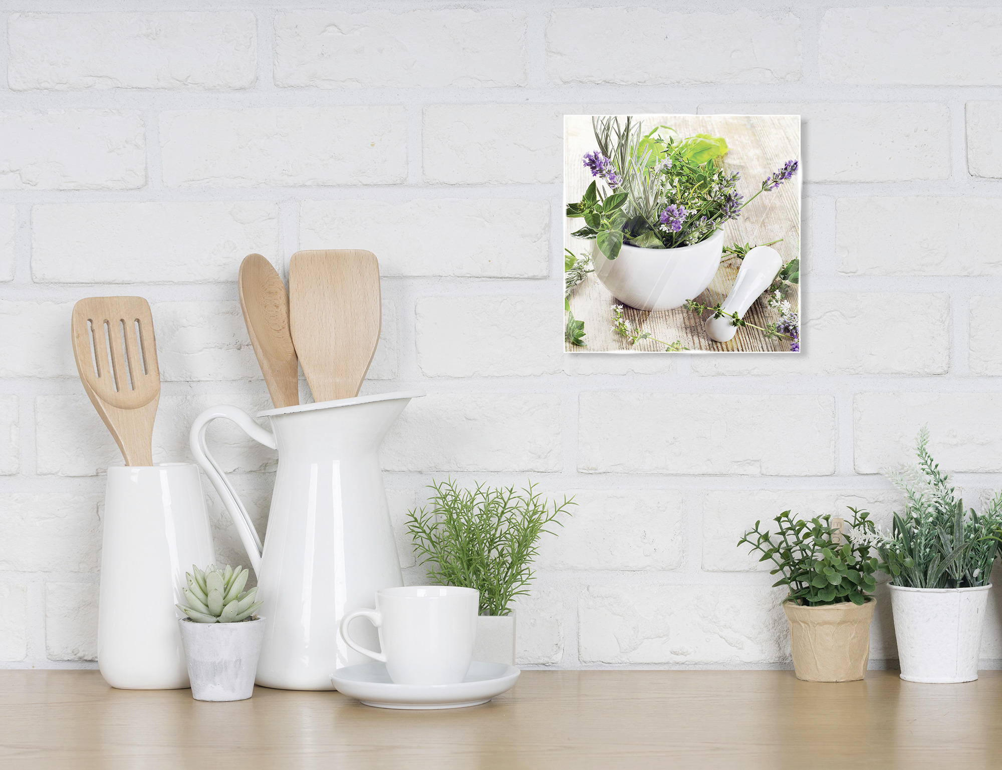 GLASBILD Essen & Trinken 20/20 cm  - Multicolor, Basics, Glas (20/20cm) - Euroart