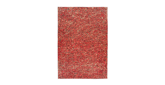 FLACHWEBETEPPICH 200/290 cm Rot, Goldfarben  - Rot/Goldfarben, Basics, Leder/Textil (200/290cm) - Novel