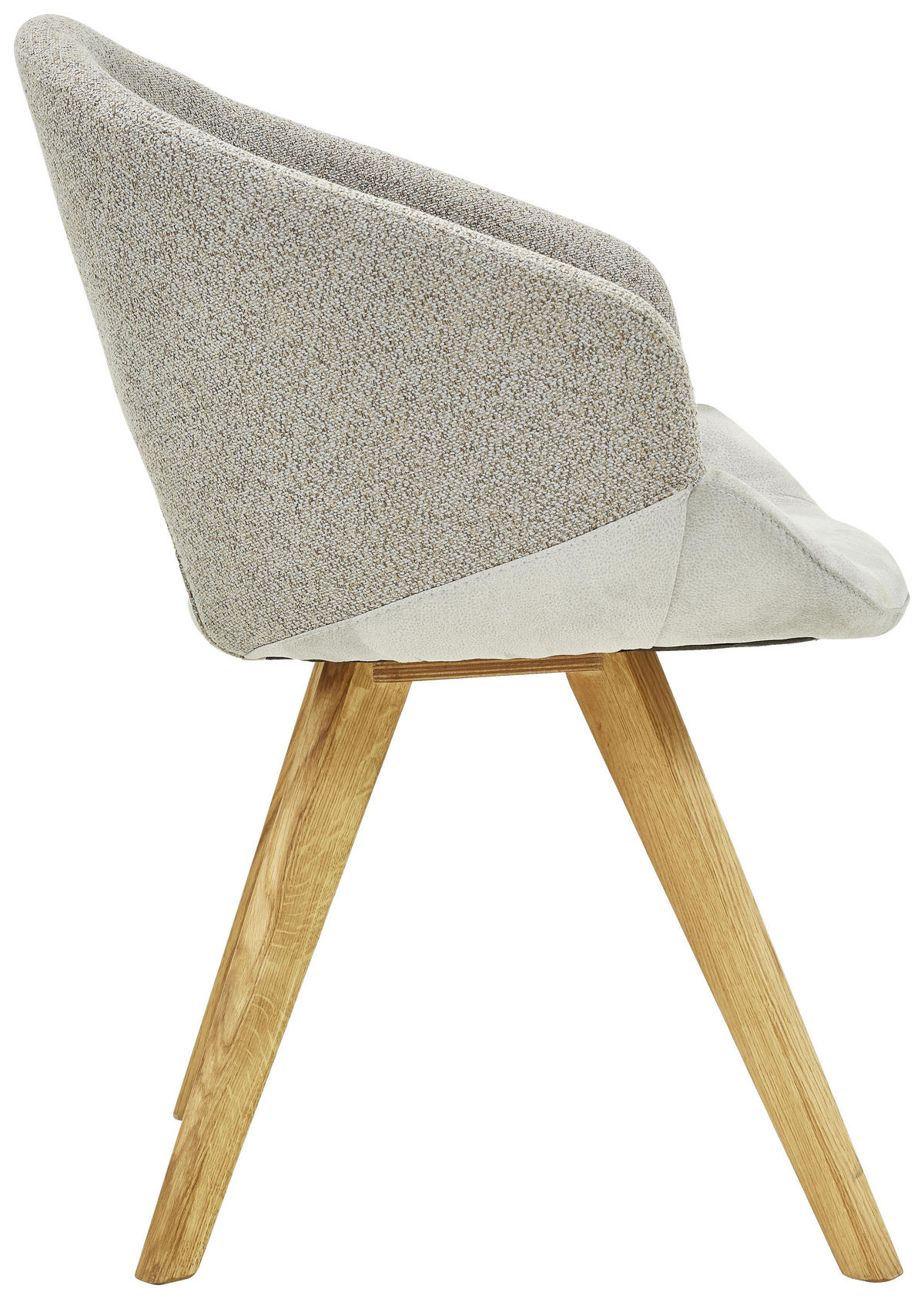 ARMLEHNSTUHL  in Webstoff, Flachgewebe  - Eichefarben/Creme, Design, Holz/Textil (58/83/59cm) - Linea Natura